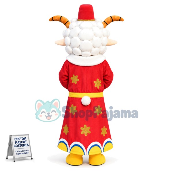 Blessed Weslie Sheep Mascot Cartoon Costume
