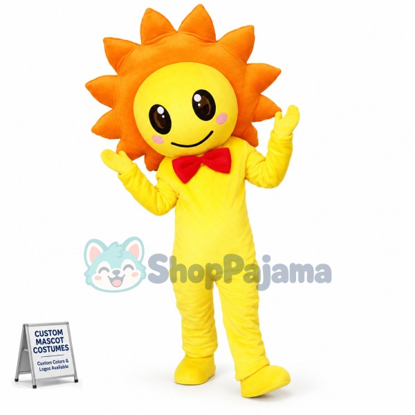Brilliant Sun With Bow Tie Mascot Costume