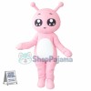 Cartoon Pink Snail With Shiny Eyes Mascot Costume