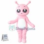 Cartoon Pink Snail With Shiny Eyes Mascot Costume