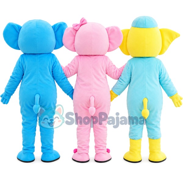 Bright Little Elephant Brothers Mascot Costume