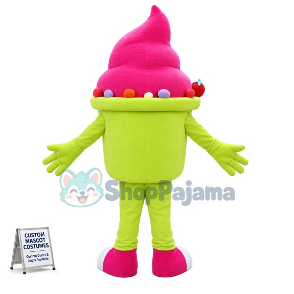 Box Of Strawberry Ice Cream Mascot Costume
