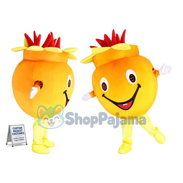 Orange Dragon Fruit Mascot Costume