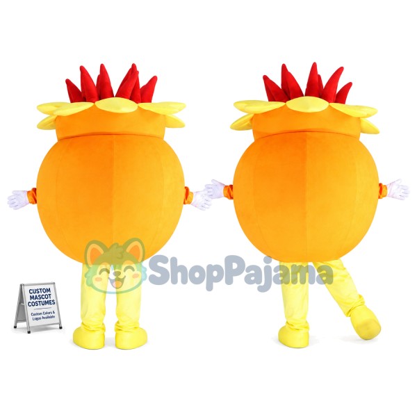 Orange Dragon Fruit Mascot Costume