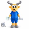 Bicycle Race Antelope Cartoon Mascot Costume