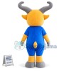 Bicycle Race Antelope Cartoon Mascot Costume