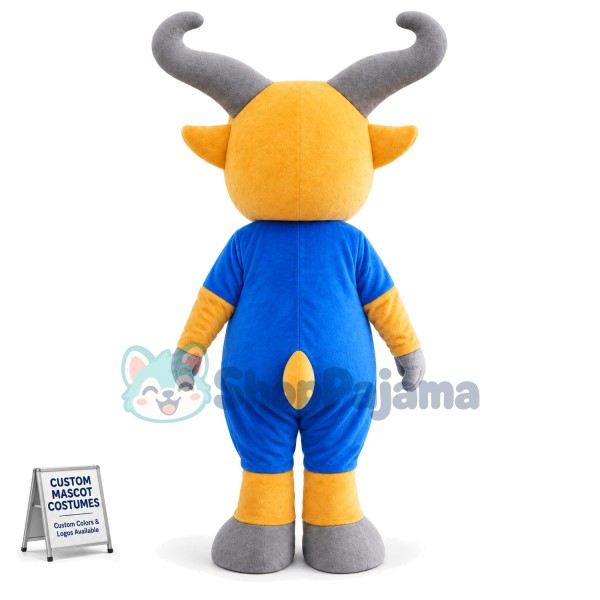 Bicycle Race Antelope Cartoon Mascot Costume