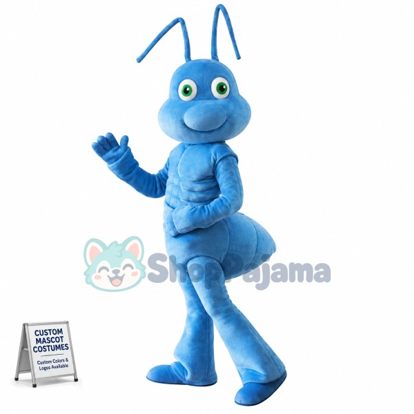 Walking Blue Ant Mascot Costume