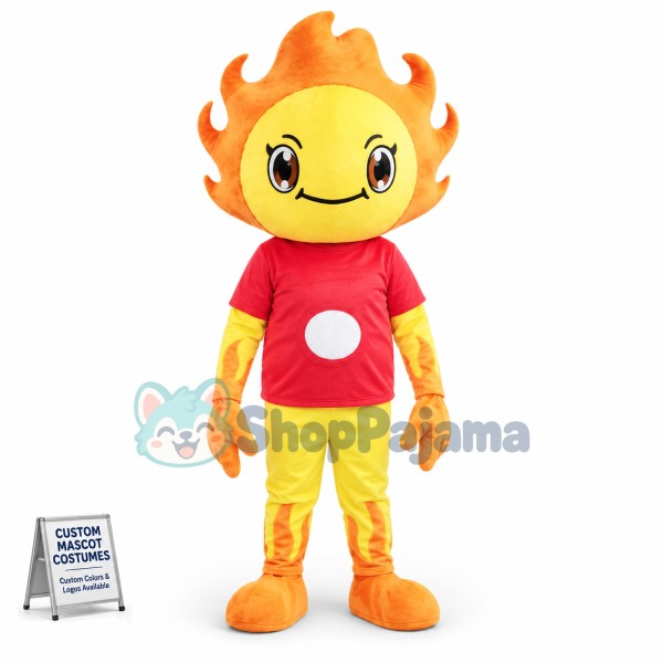 Volunteer Flame Baby Mascot Costume