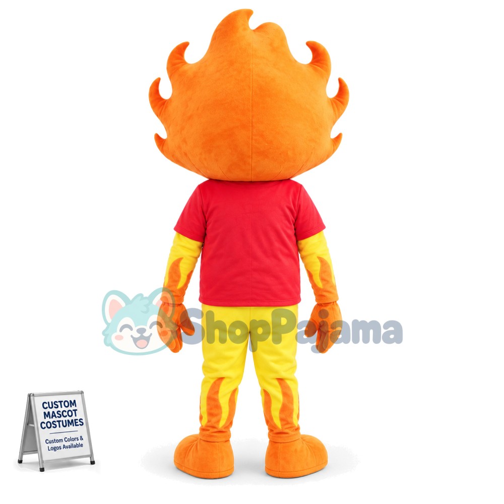 Volunteer Flame Baby Mascot Costume