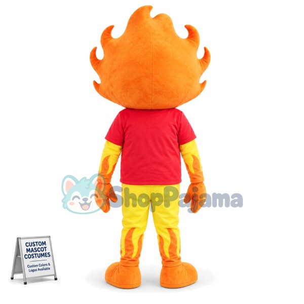 Volunteer Flame Baby Mascot Costume