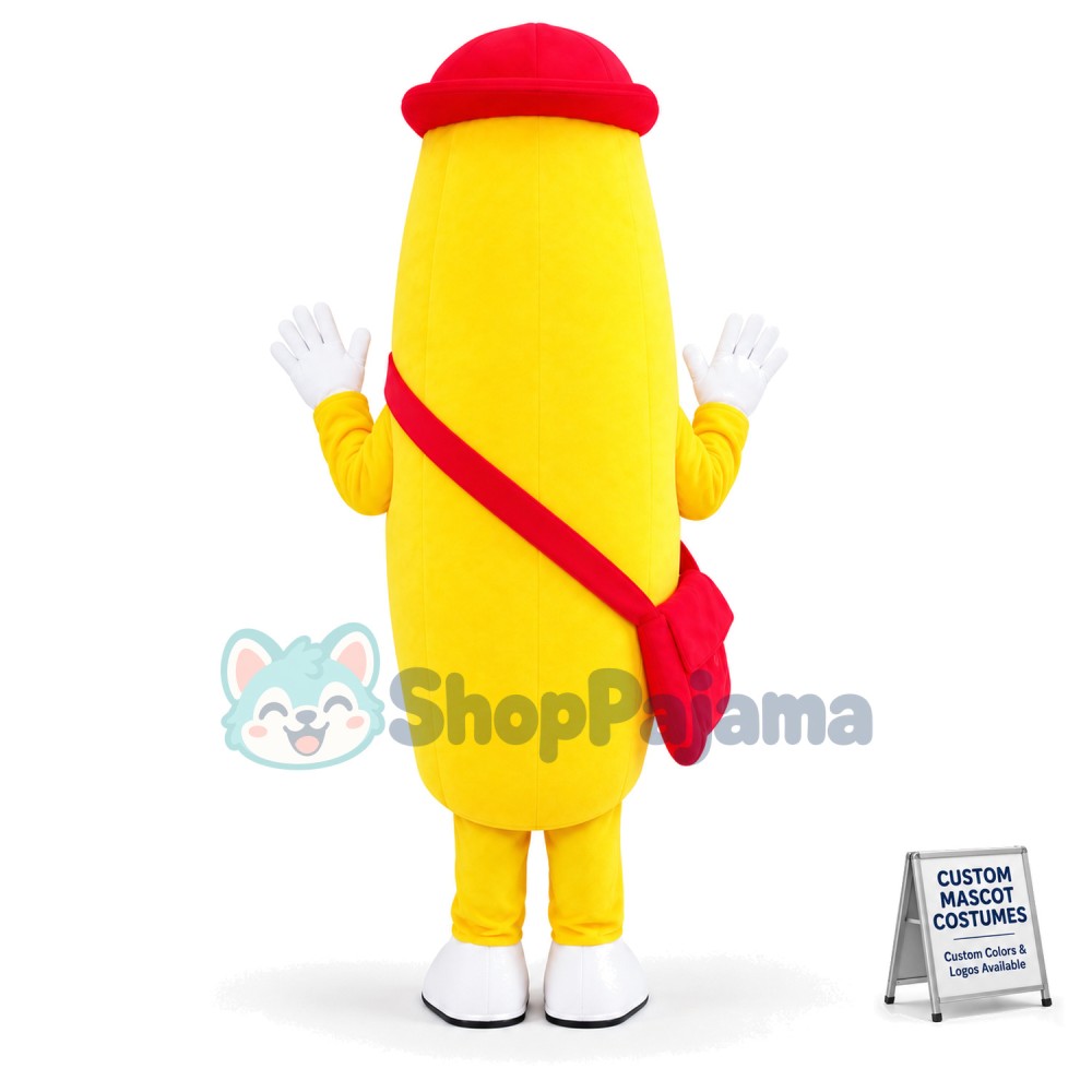 Banana With Messenger Bag Cartoon Mascot Costume