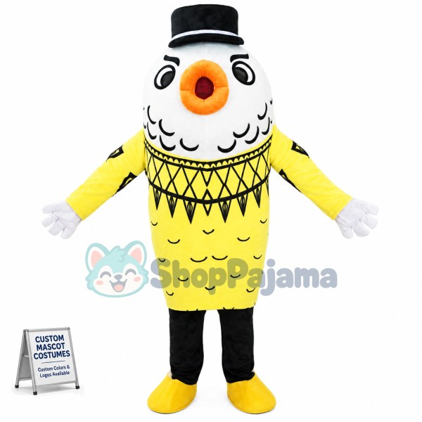 Bubble Yellow Goldfish Mascot Costume