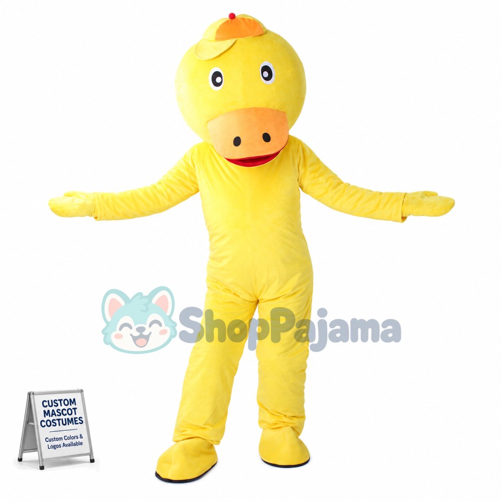 Yellow All Over Platypus Mascot Costume