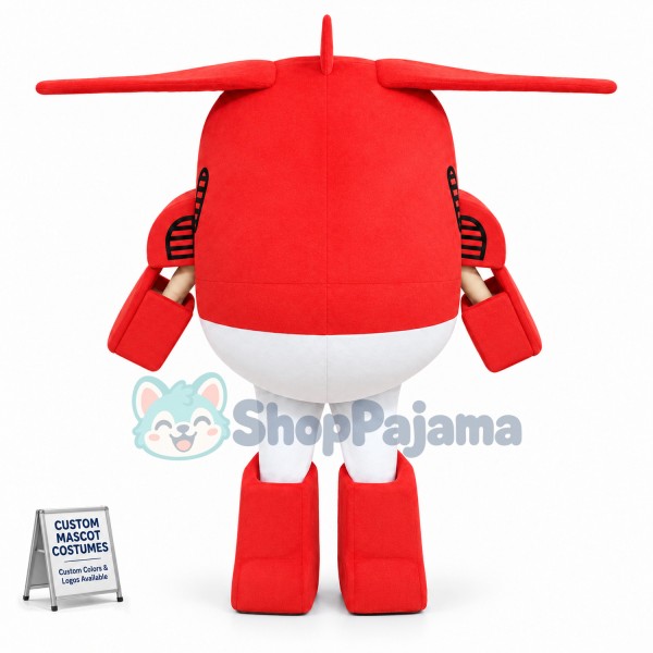 Fastest Plane Jett Mascot Super Wings Costume