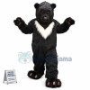 Black Bear Long Wool Mascot Costume