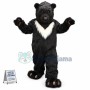 Black Bear Long Wool Mascot Costume