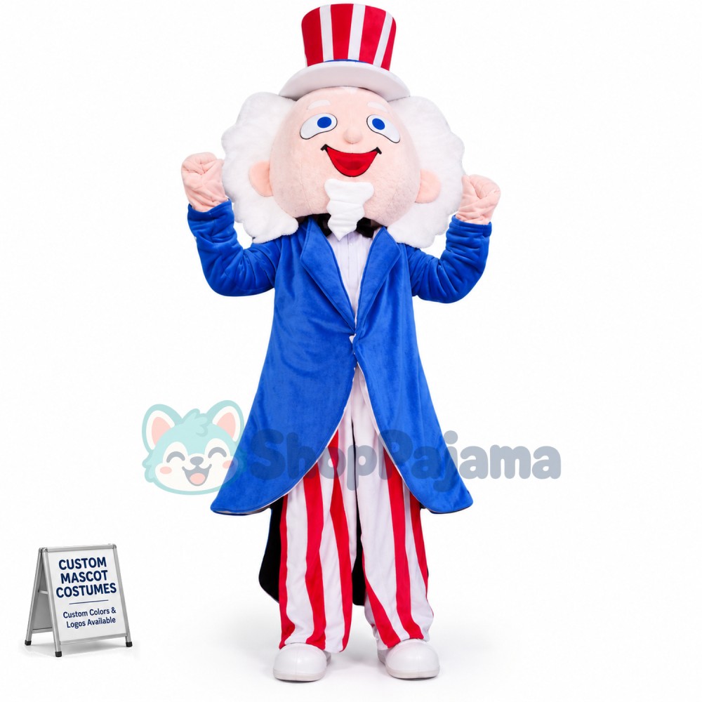 Gray-haired Old Magician Grandpa Mascot Costume