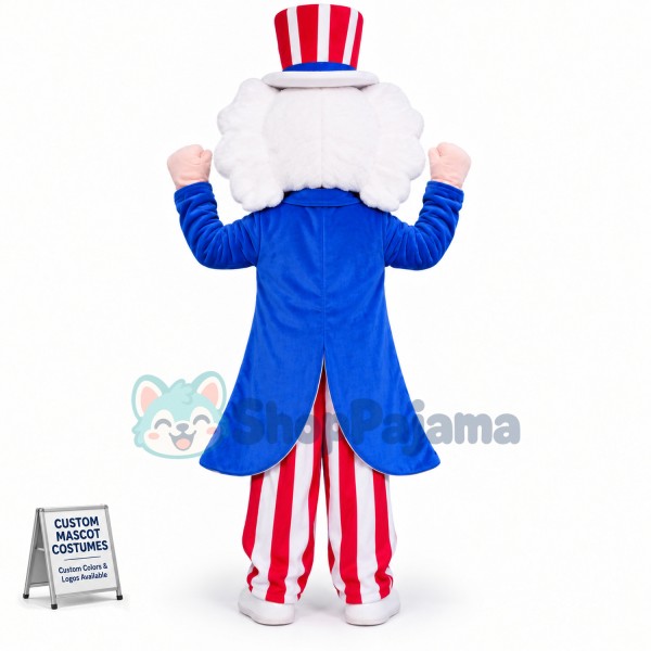 Gray-haired Old Magician Grandpa Mascot Costume