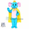 Blue Elephant King Adult Mascot Costume