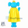 Blue Elephant King Adult Mascot Costume