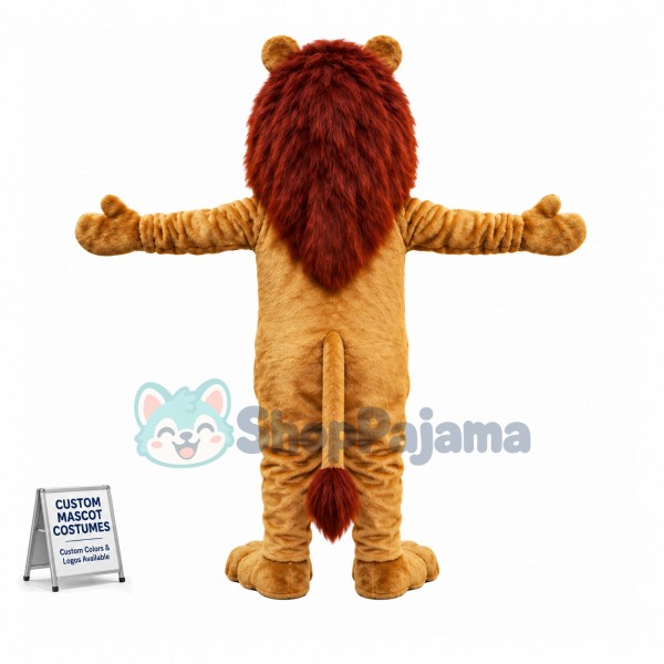 Amicable Adult Lion Mascot Costume