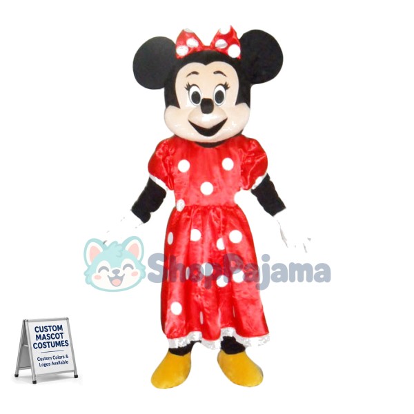 Bowknot Minnie Cartoon Mascot Costume
