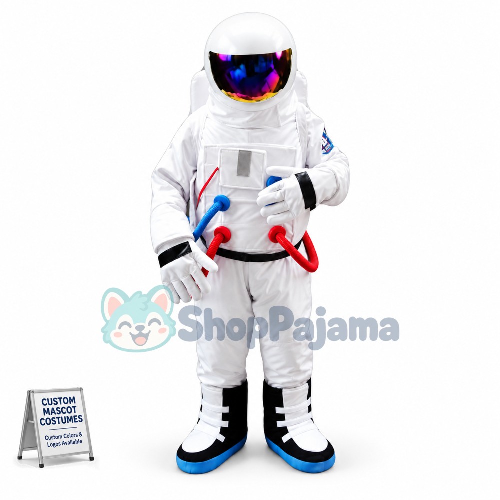 Fully Equipped Astronaut Mascot Costume