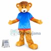 Bear In The Blue Shirt Mascot Costume