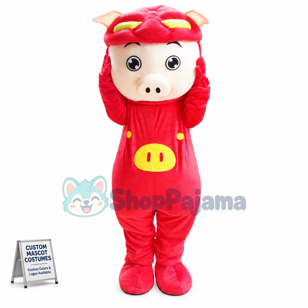 Optimistic Pigman Cartoon Mascot Costume