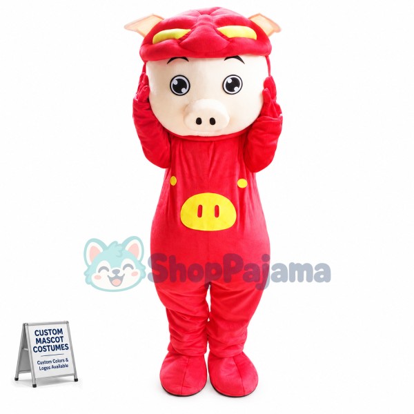 Optimistic Pigman Cartoon Mascot Costume