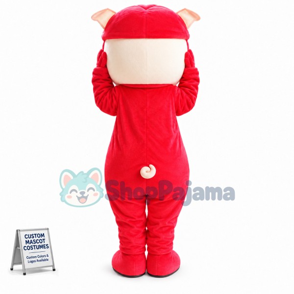 Optimistic Pigman Cartoon Mascot Costume