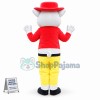 White Pig In The Short Top Mascot Costume