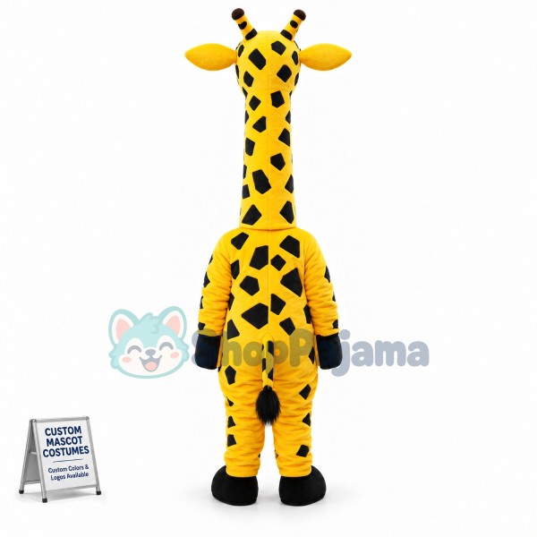 Blankly Chewing Giraffe Mascot Costume