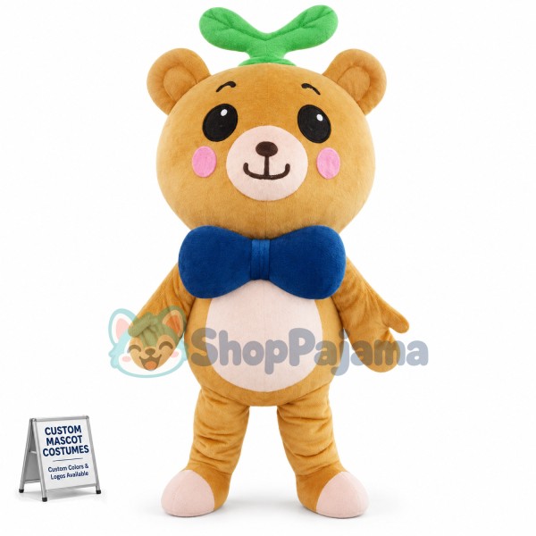 Wedding Bow Tie Bear Mascot Costume