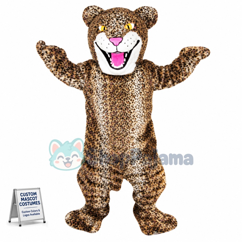 Sturdy Strong Leopard Mascot Adult Costume