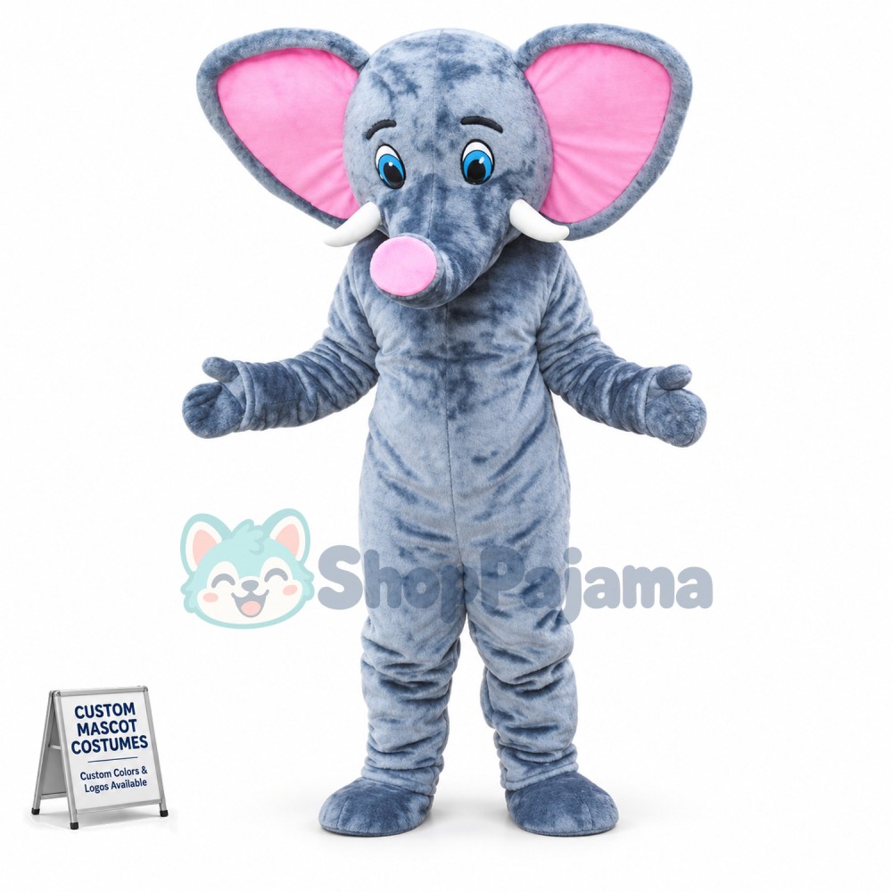 Big Ears Elephant Mascot Adult Costume