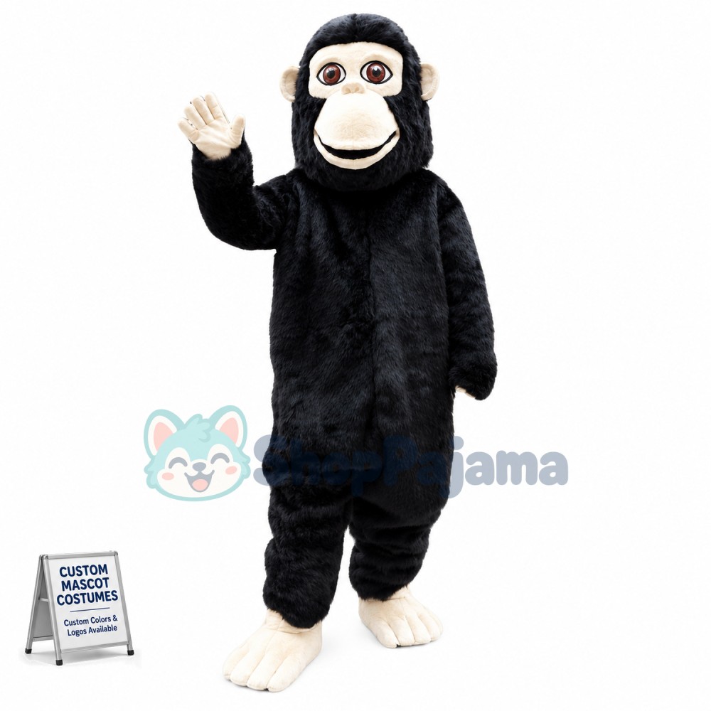 Plush Chimpanzee Adult Mascot Costume