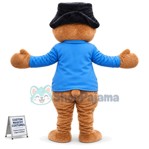 Bear In Black Turban Mascot Costume