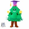 Pine Tree In Purple Doctor Hat Mascot Costume