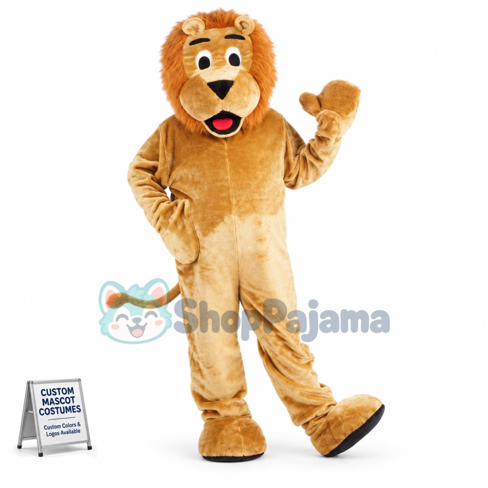 Walking Casual Lion Mascot Costume