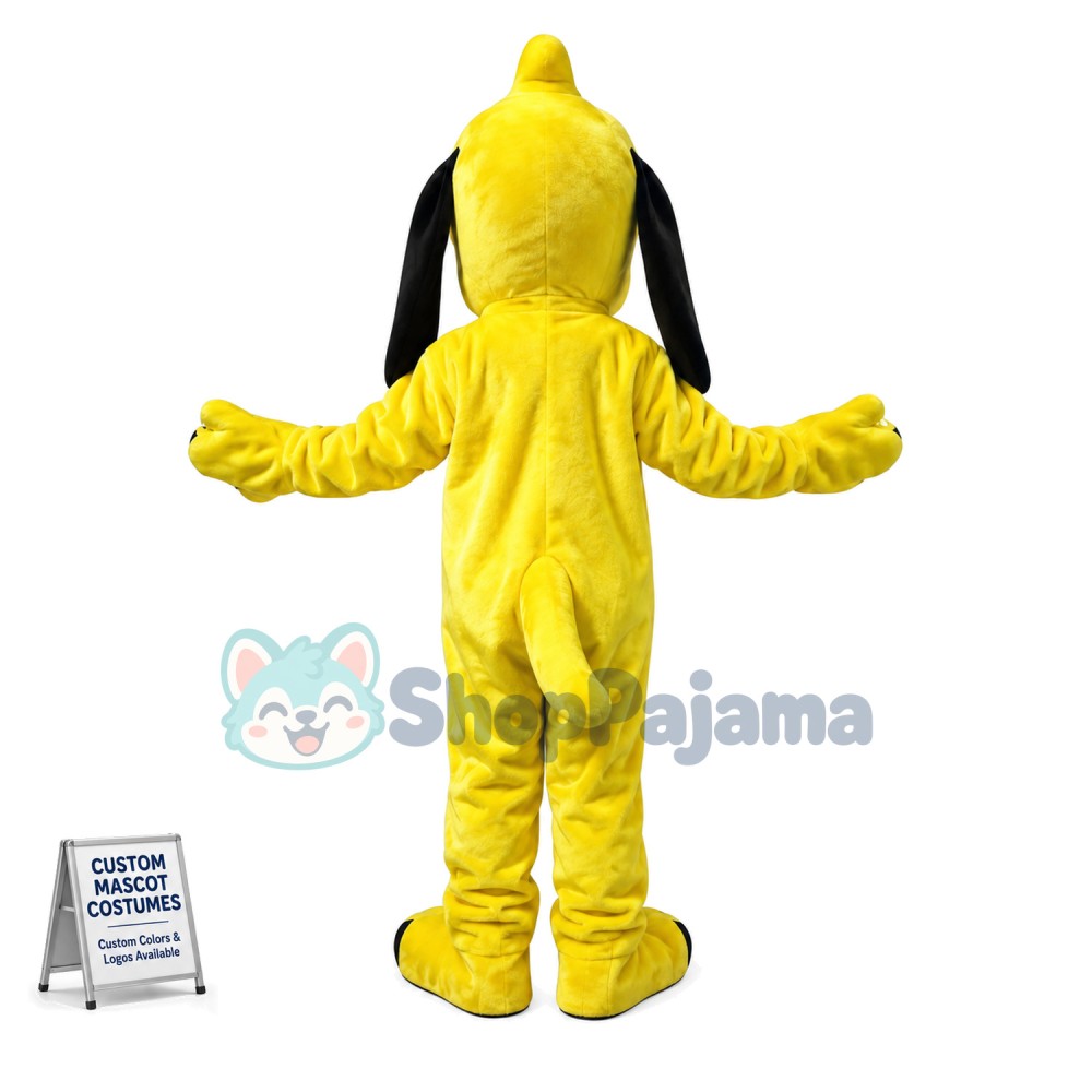 Yellow Pluto Cartoon Mascot Costume