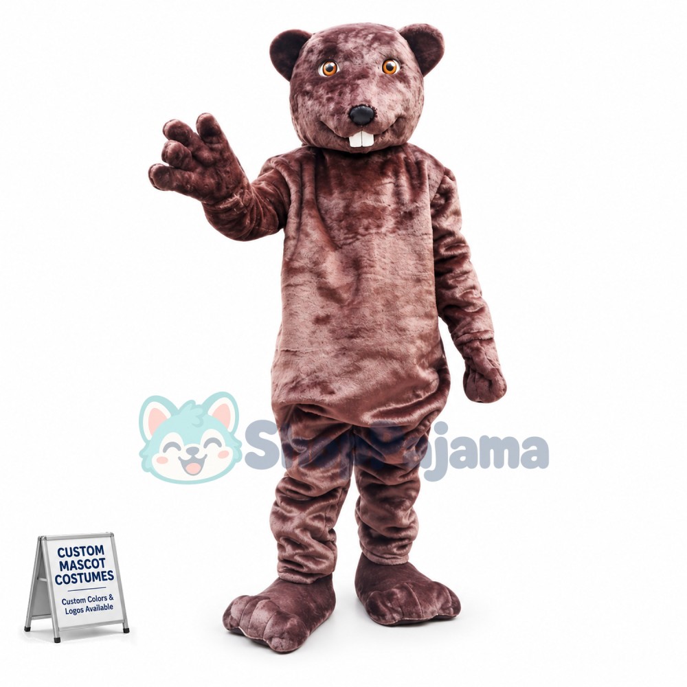 Brown Soft Beaver Mascot Costume
