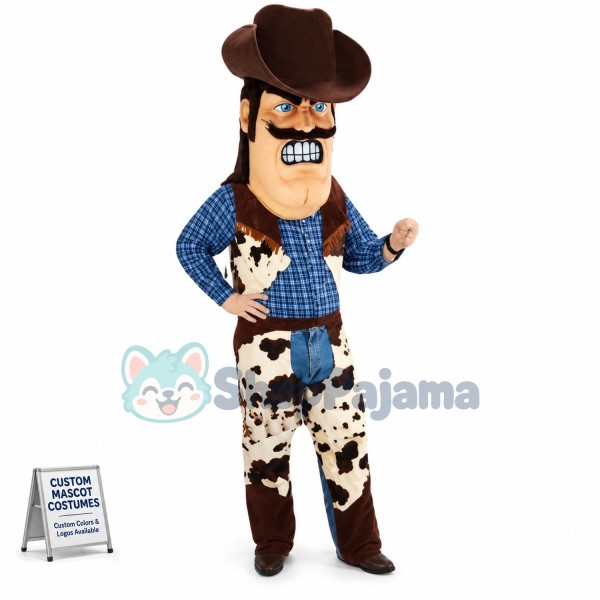 Angry Farmer Mascot Costume