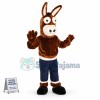 Brown Donkey In The Tights Mascot Costume