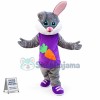 Easter Rabbit In Carrot Vest Mascot Costume