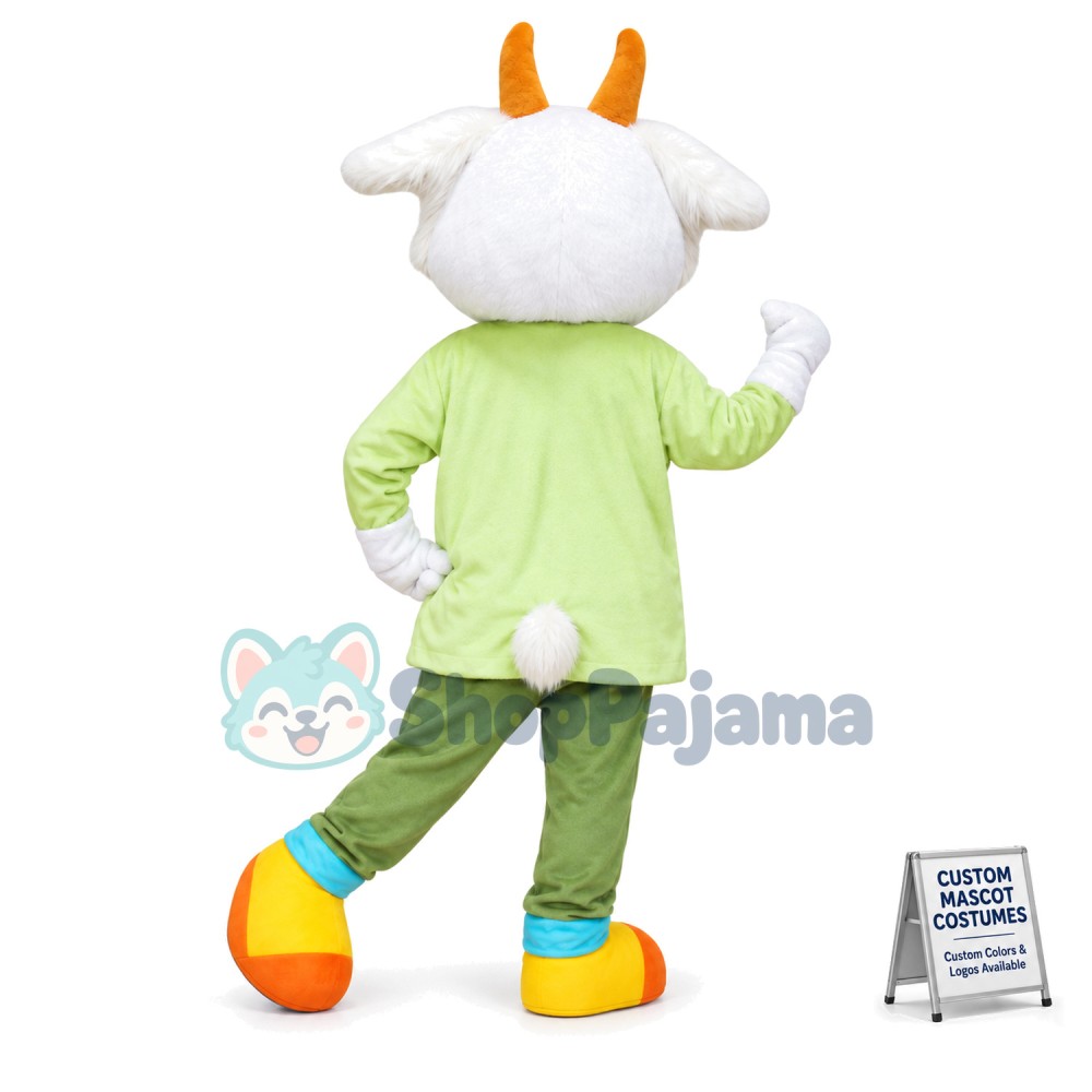 Vigorous Running Goat Mascot Costume