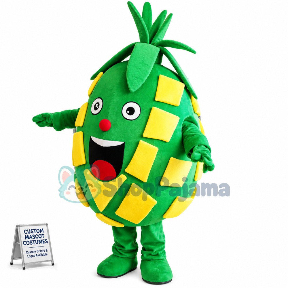Green Pineapple Cartoon Mascot Costume
