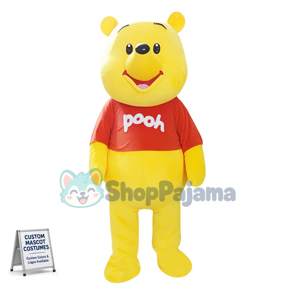 Printed Winnie The Pooh Cartoon Mascot Costume