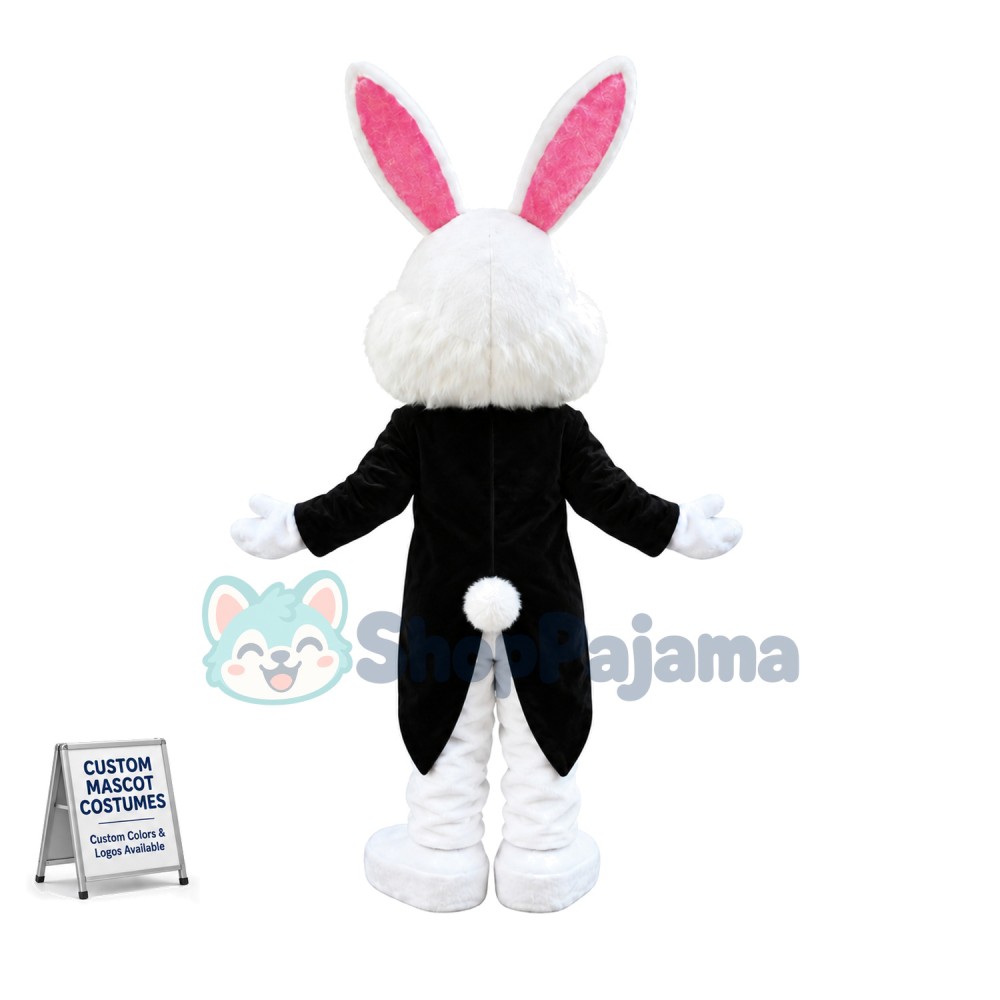 Tuxedo Easter Bunny Mascot Costume